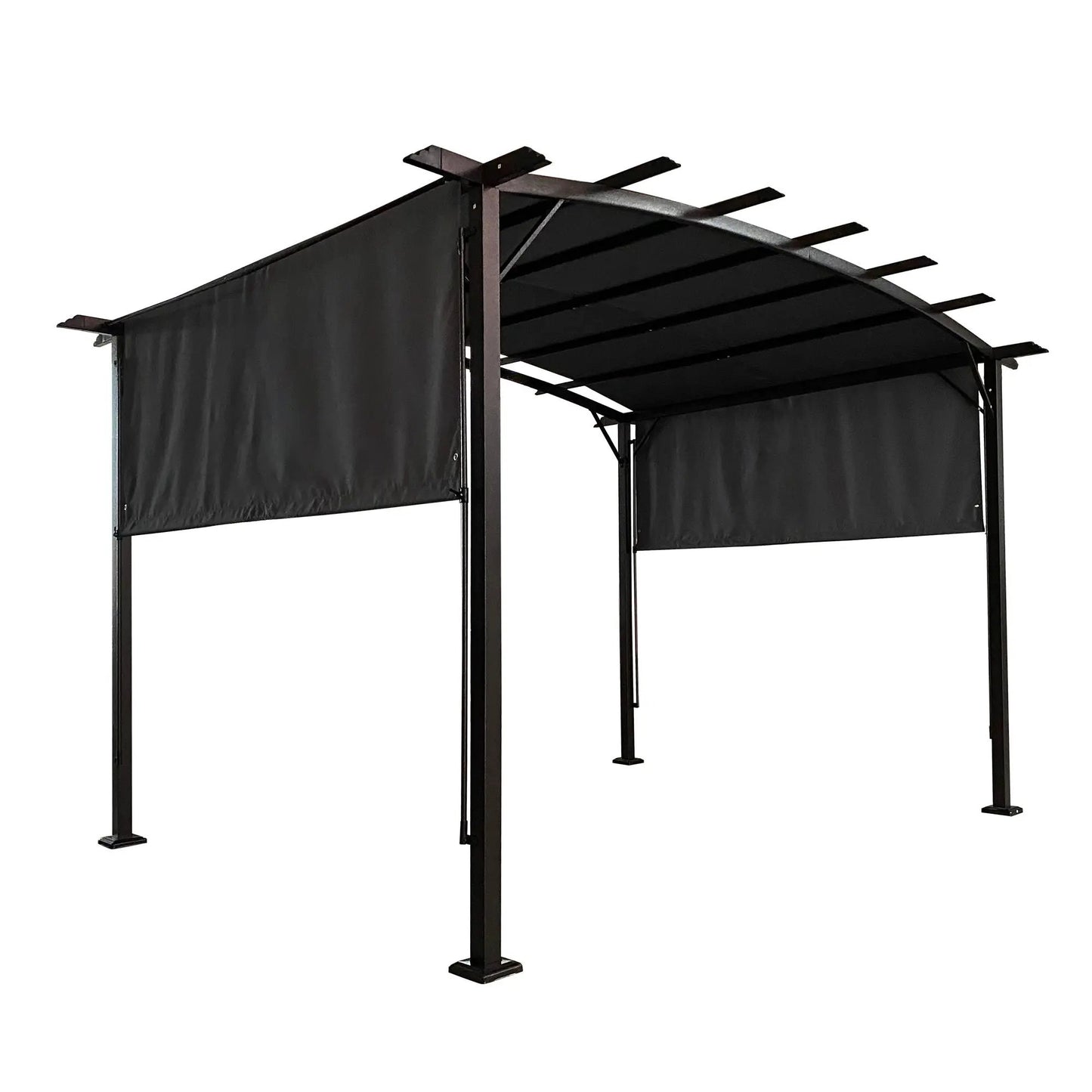 Outdoor Patio Pergola Gazebo Retractable Canopy