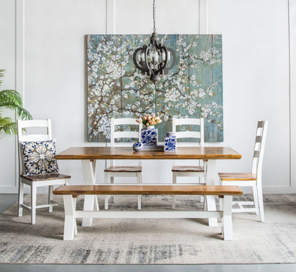 Farmhouse Chandelier With 6 Light Wood Pendant