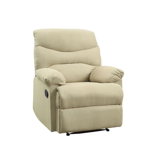 Arcadia Micro Motion Glider Recliner beige fabric by Unique Piece Furniture on Tampa Home & Garden Store