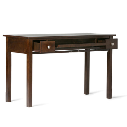 Avalon Handcrafted Writing Desk in dark walnut finish with front drawers by HouseOfZazla on Tampa Home & Garden Store