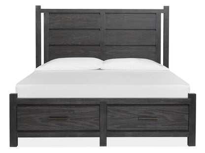 Plum Creek Panel Storage Bed With Rustic Finish