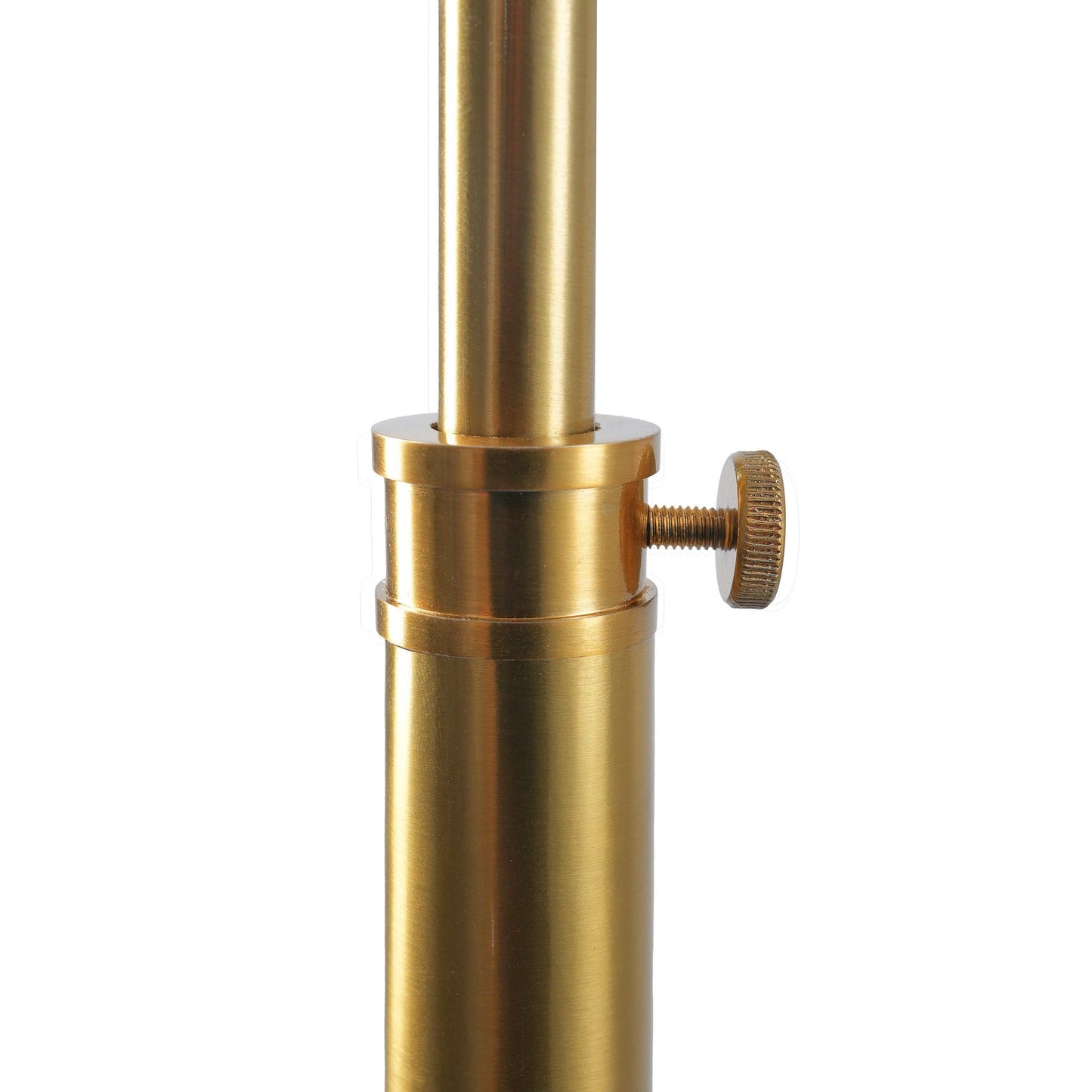 Elara Floor Lamp gold brass cylindrical tube with adjustable knob details on Tampa Home & Garden Store