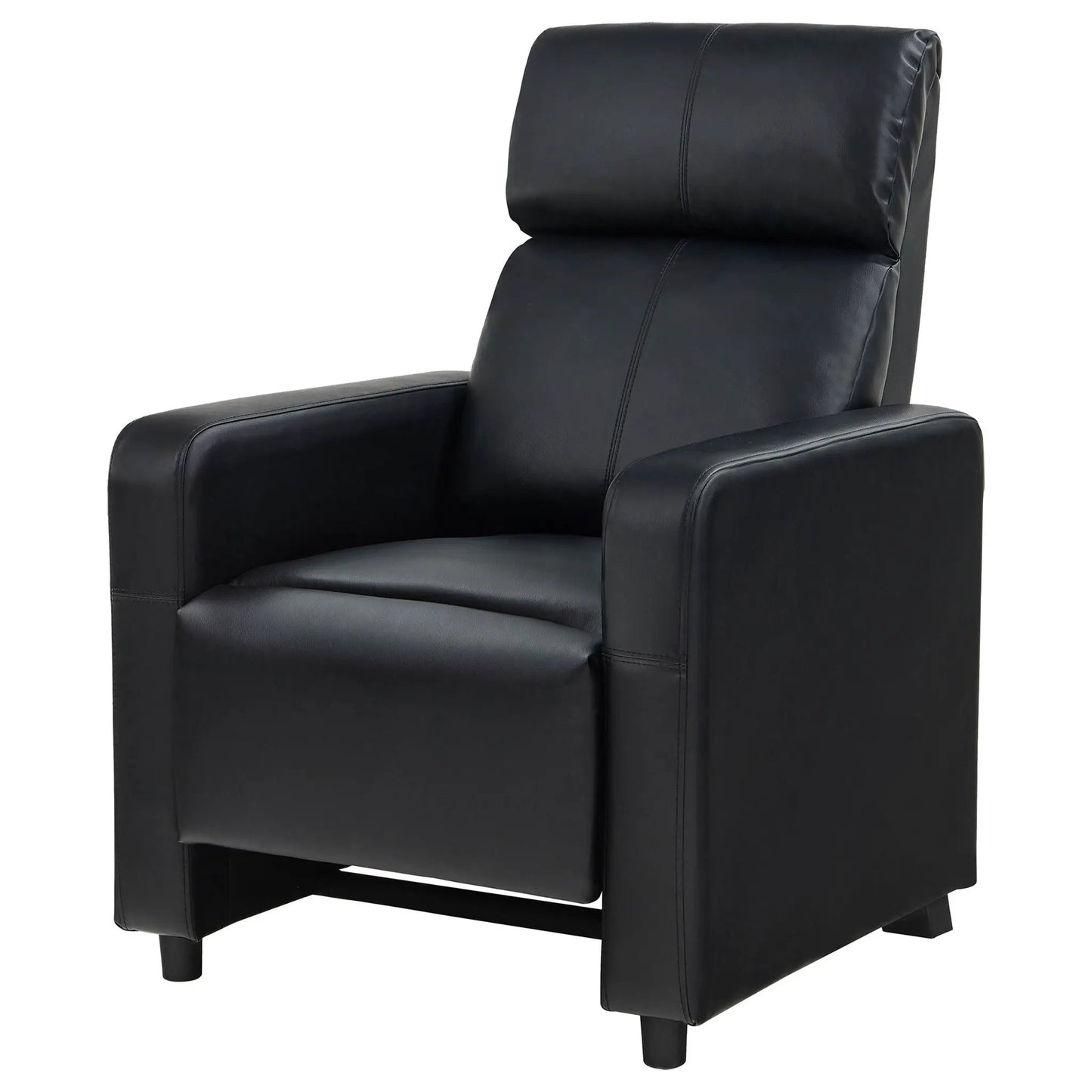 Push Back Recliner Black leather by Unique Piece Furniture on Tampa Home & Garden Store