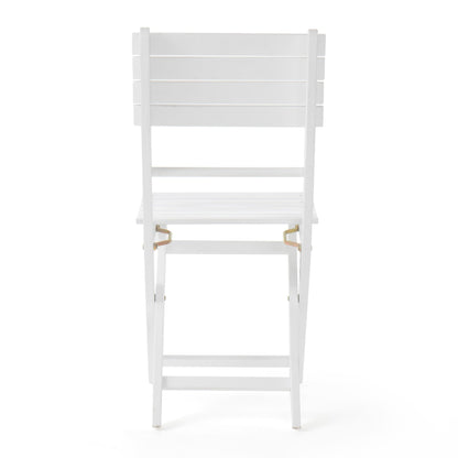 Outdoor Foldable Wood Dining Chair Set of Two