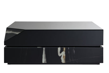 Coffee table, black mirrored finish with tempered glass top, HouseOfZazla on Tampa Home & Garden Store