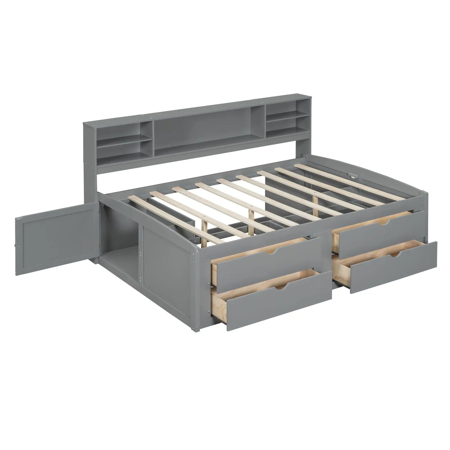 Daybed with Two Bedside Cabinets and Four Drawers