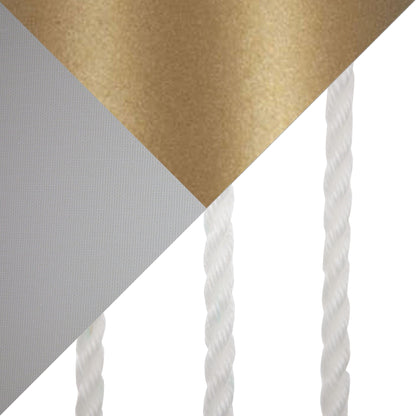 Rope Contemporary Floor Lamp Natural White by HouseOfZazla with rope detail and gold finish on Tampa Home & Garden Store