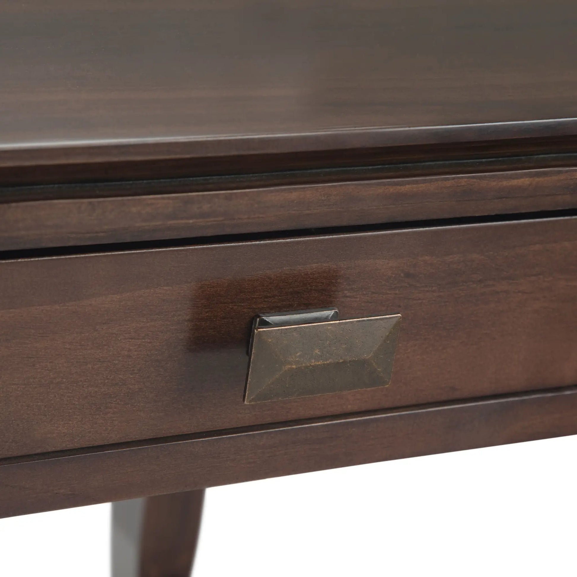 Artisan Handcrafted End Table dark walnut finish with metal pulls by Unique Piece Furniture on Tampa Home & Garden Store