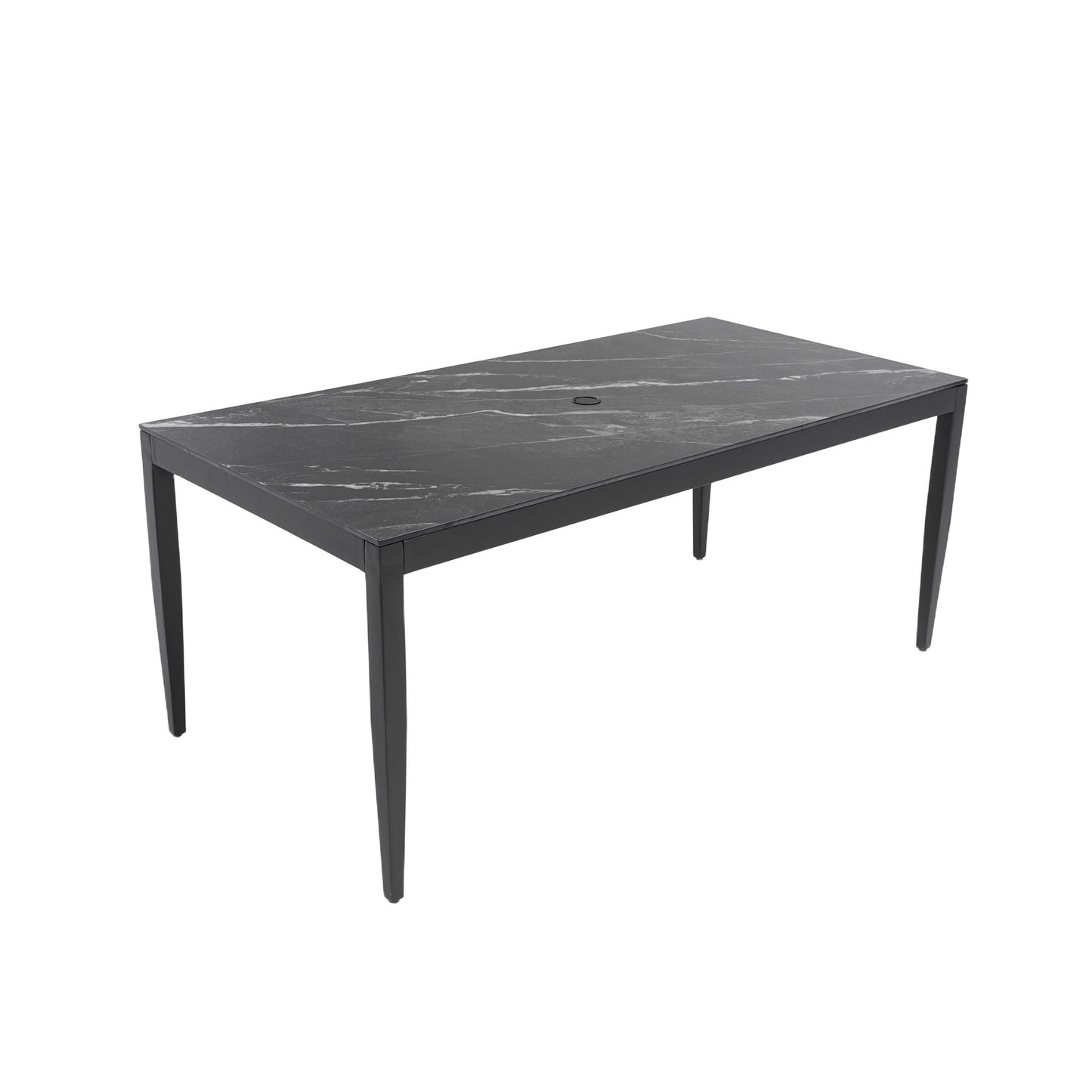 Outdoor Modern Patio Dining Table and Stone Top