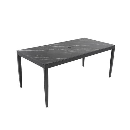 Outdoor Modern Patio Dining Table and Stone Top