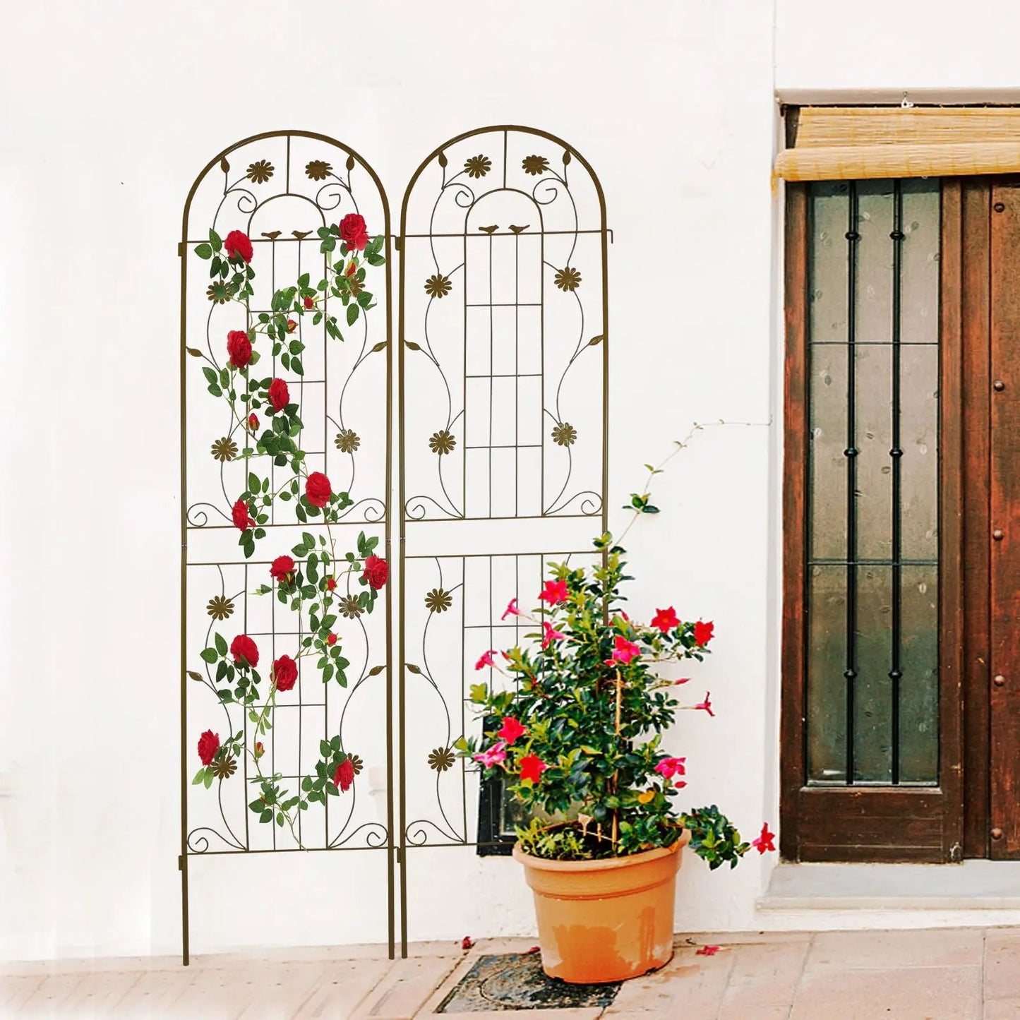 Metal Garden Trellis for Climbing Plants Outdoor