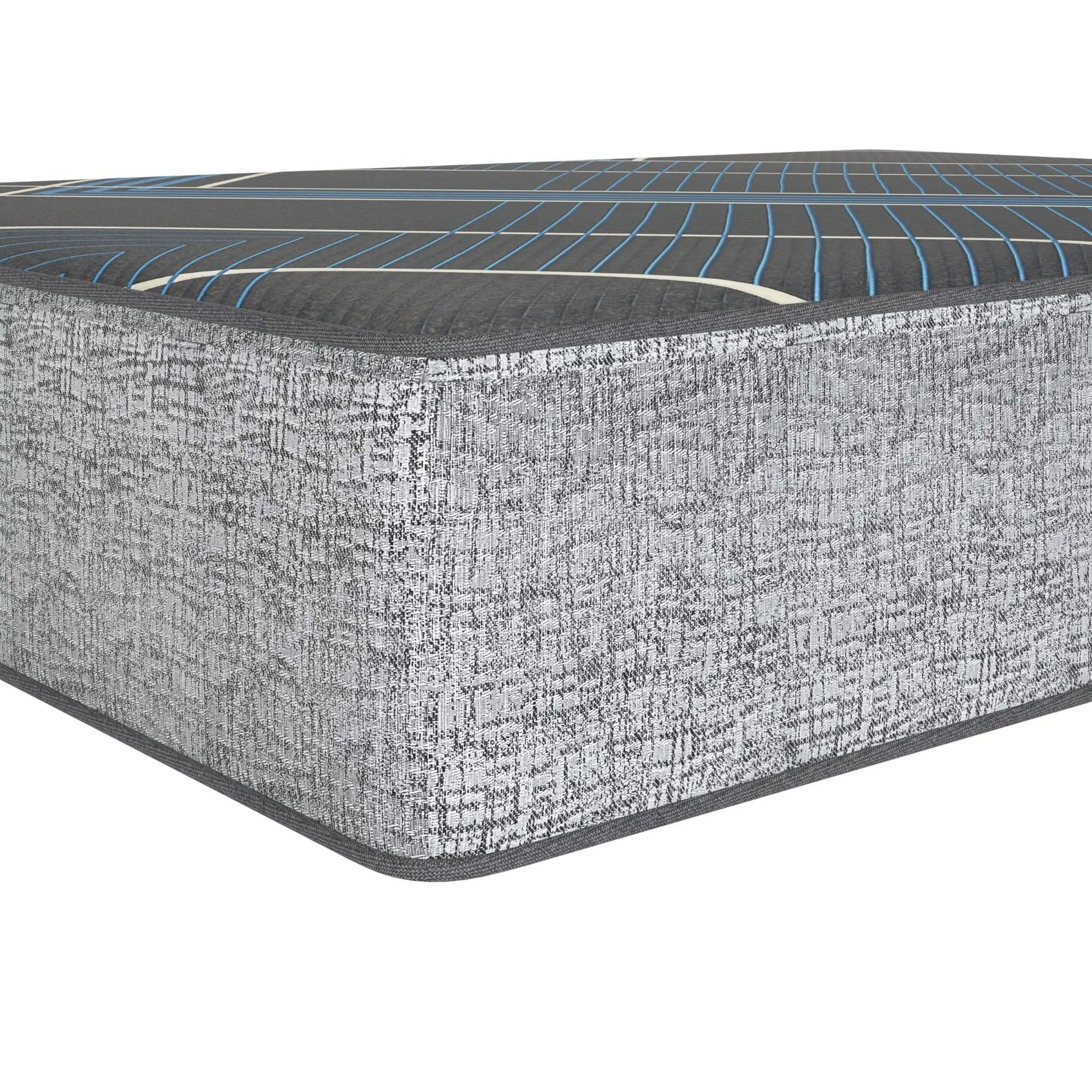 Tempagel 13in Lux Firm Hybrid Mattress with Advanced Cooling gray cover, blue cooling tubes on Tampa Home & Garden Store
