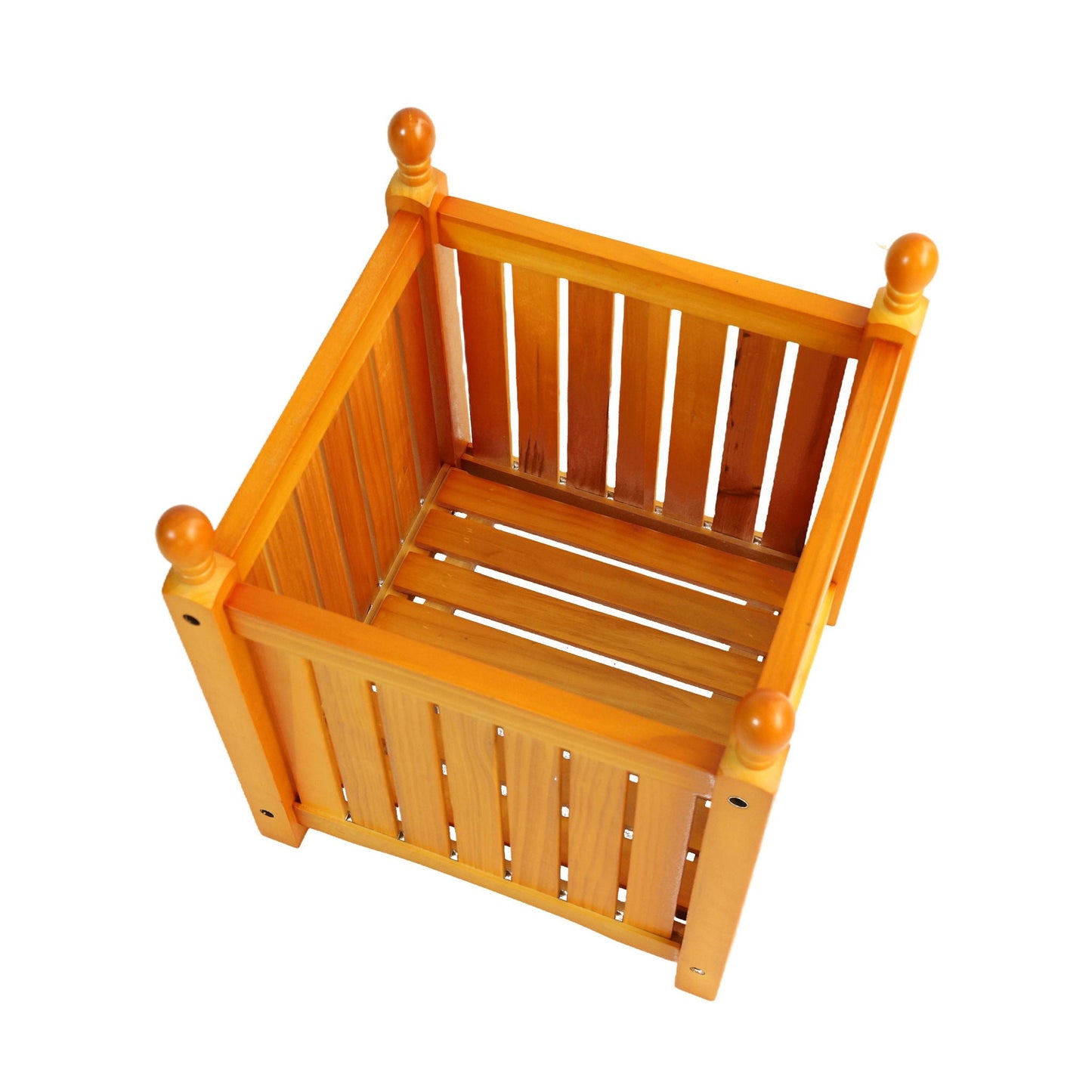 Square Teak Outdoor Flower and Herb Planter