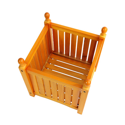 Square Teak Outdoor Flower and Herb Planter