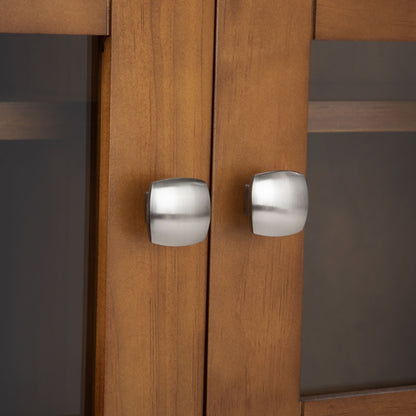 Acadian medium storage cabinet doors with pair of brushed nickel knobs on Tampa Home & Garden Store