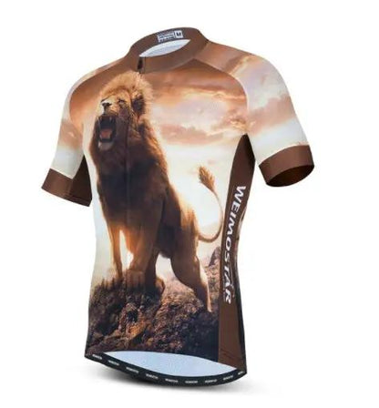 Cycling Jersey Men Lion 3D Breathable Top