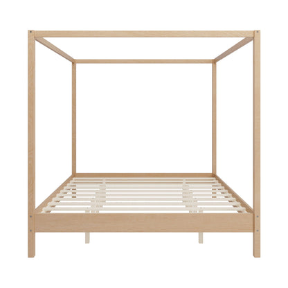 Four Post Canopy Bed Frame and Wooden Slats