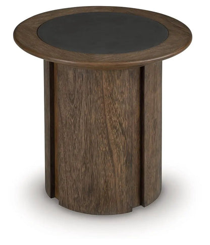 Dontayne Round Table with Dark Top Living Room