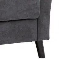 Damian Woven Fabric Sofa with Accent Pillows