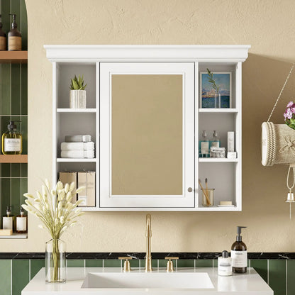 Wall Mounted Bathroom Storage Cabinet With Mirror
