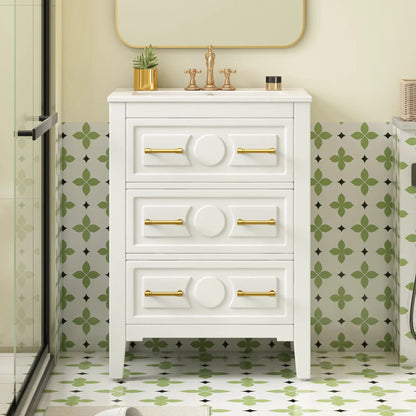 Bathroom Vanity With Sink Free Standing Cabinet
