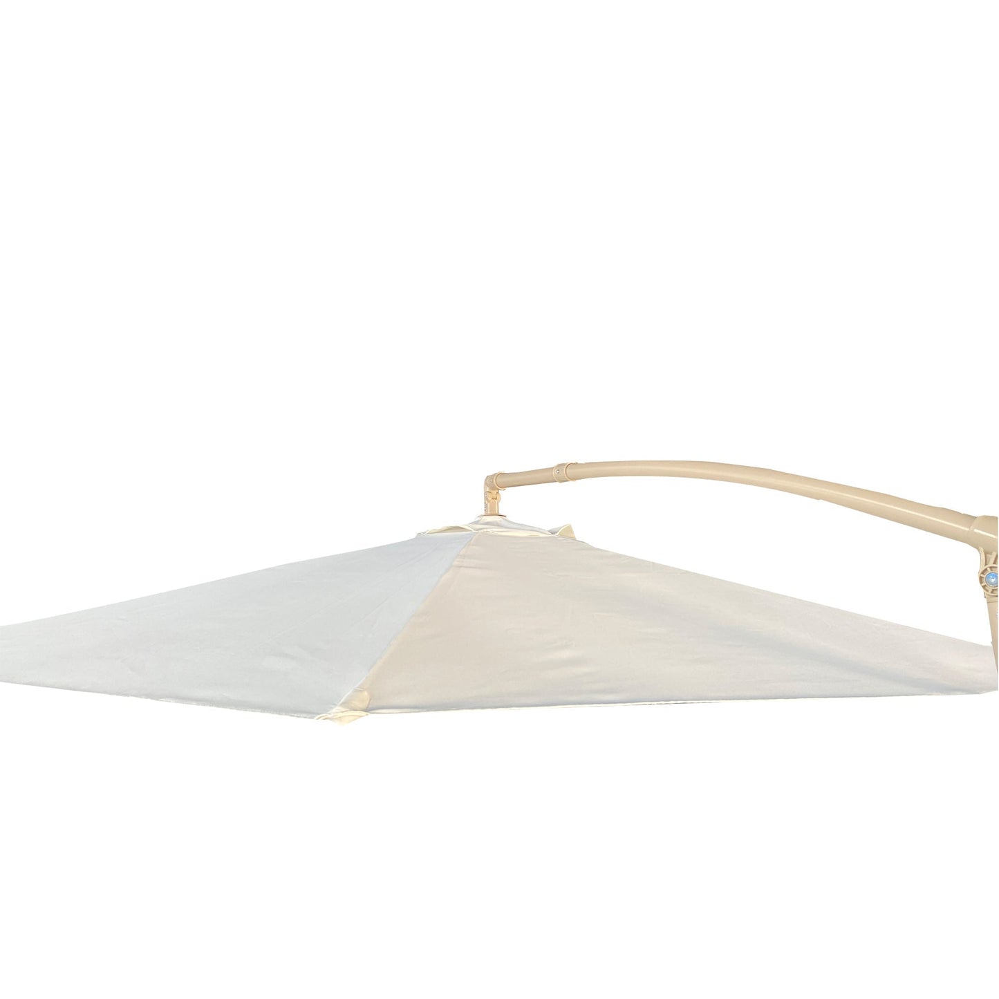 10ft Offset Patio Umbrella beige canopy with beige frame HouseOfZazla base sold separately on Tampa Home & Garden Store