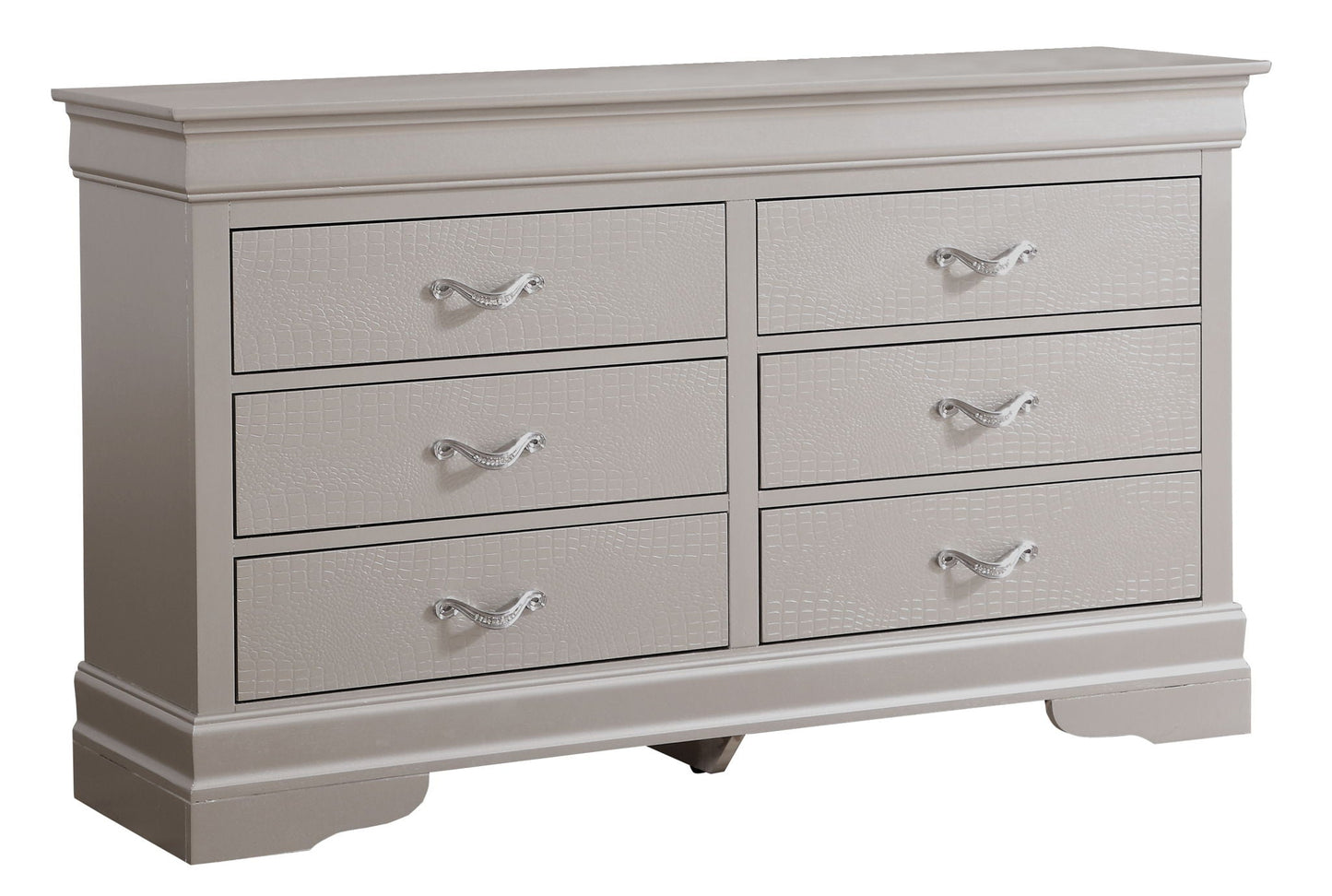 Lorana dresser by HouseOfZazla, taupe crocodile-textured fronts, 8-drawer storage on Tampa Home & Garden Store