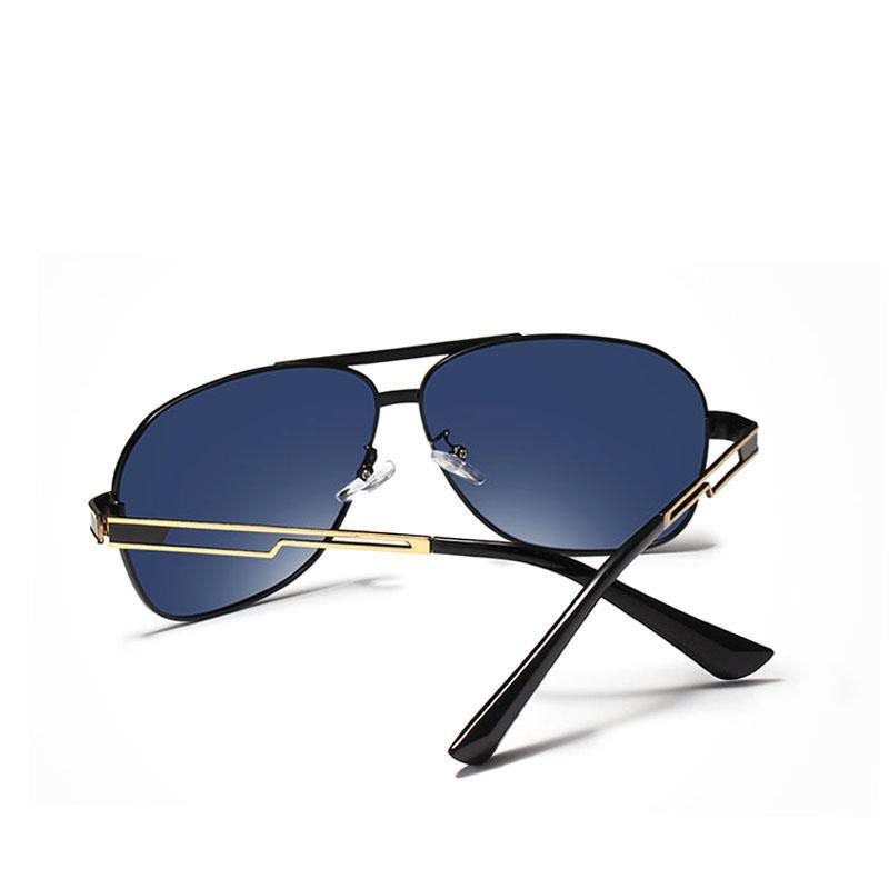 Stevvex luxury men's square polarized sunglasses with blue lenses and aviation alloy frame on Tampa Home & Garden Store