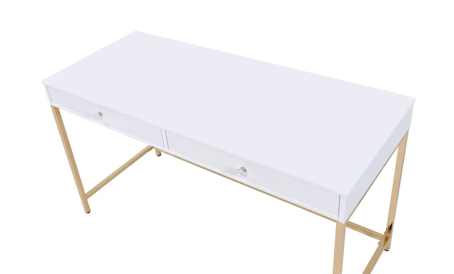 Ottey High Gloss Writing Desk and Drawers