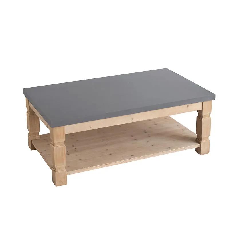 Rustic Modern Console Table With Concrete Top