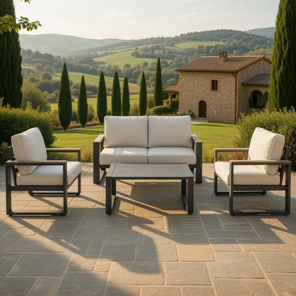 Modern Outdoor Sofa Set with the Coffee Table