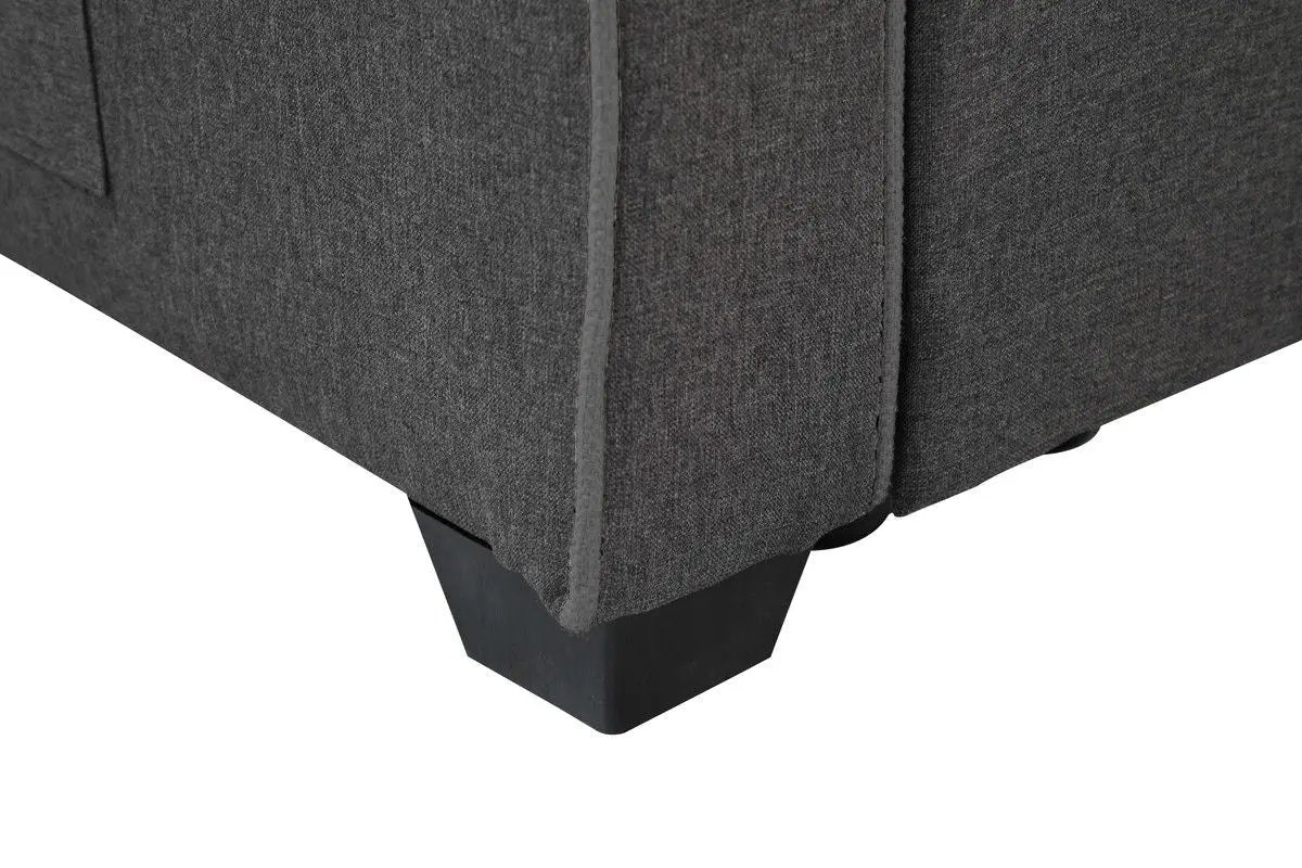 Sleeper Sofa with USB Ports and Pillows Gray
