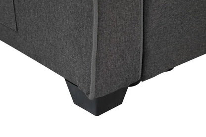 Sleeper Sofa with USB Ports and Pillows Gray