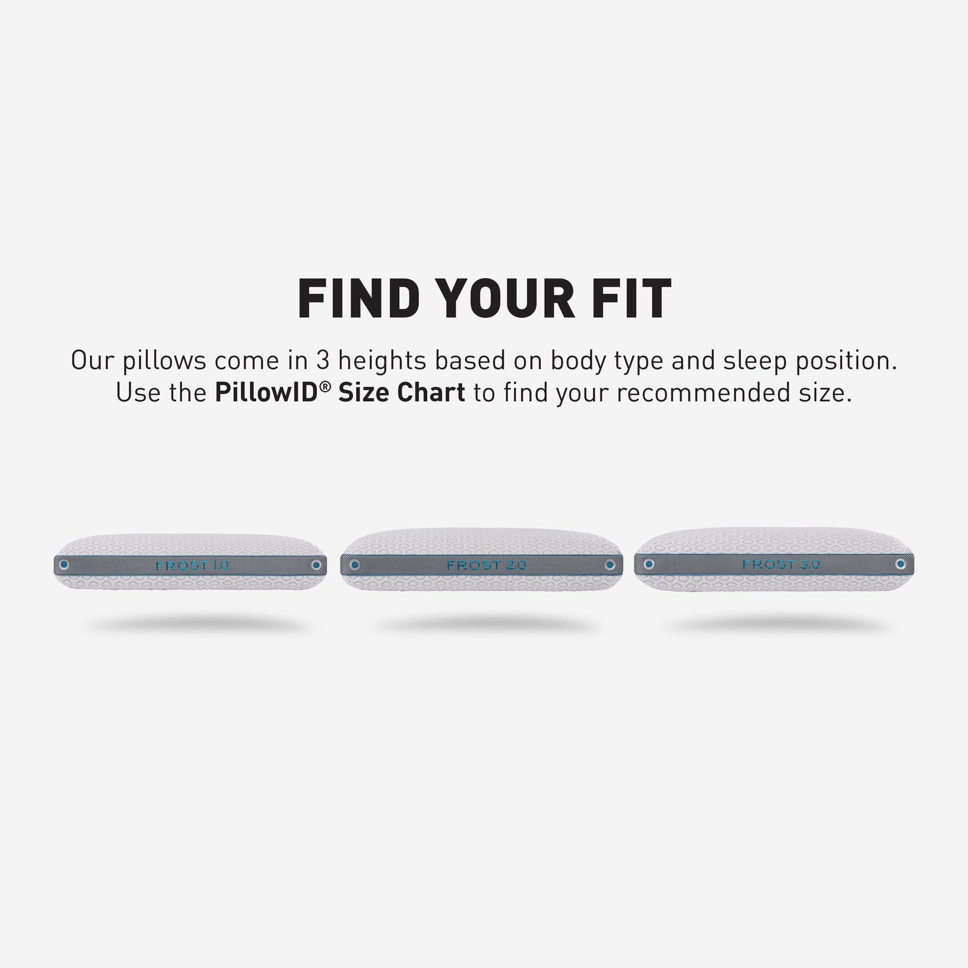 BedGear Frost Pillow 3.0 King cooling pillow trio Frost 1.0-3.0 blue bands HouseOfZazla on Tampa Home & Garden Store