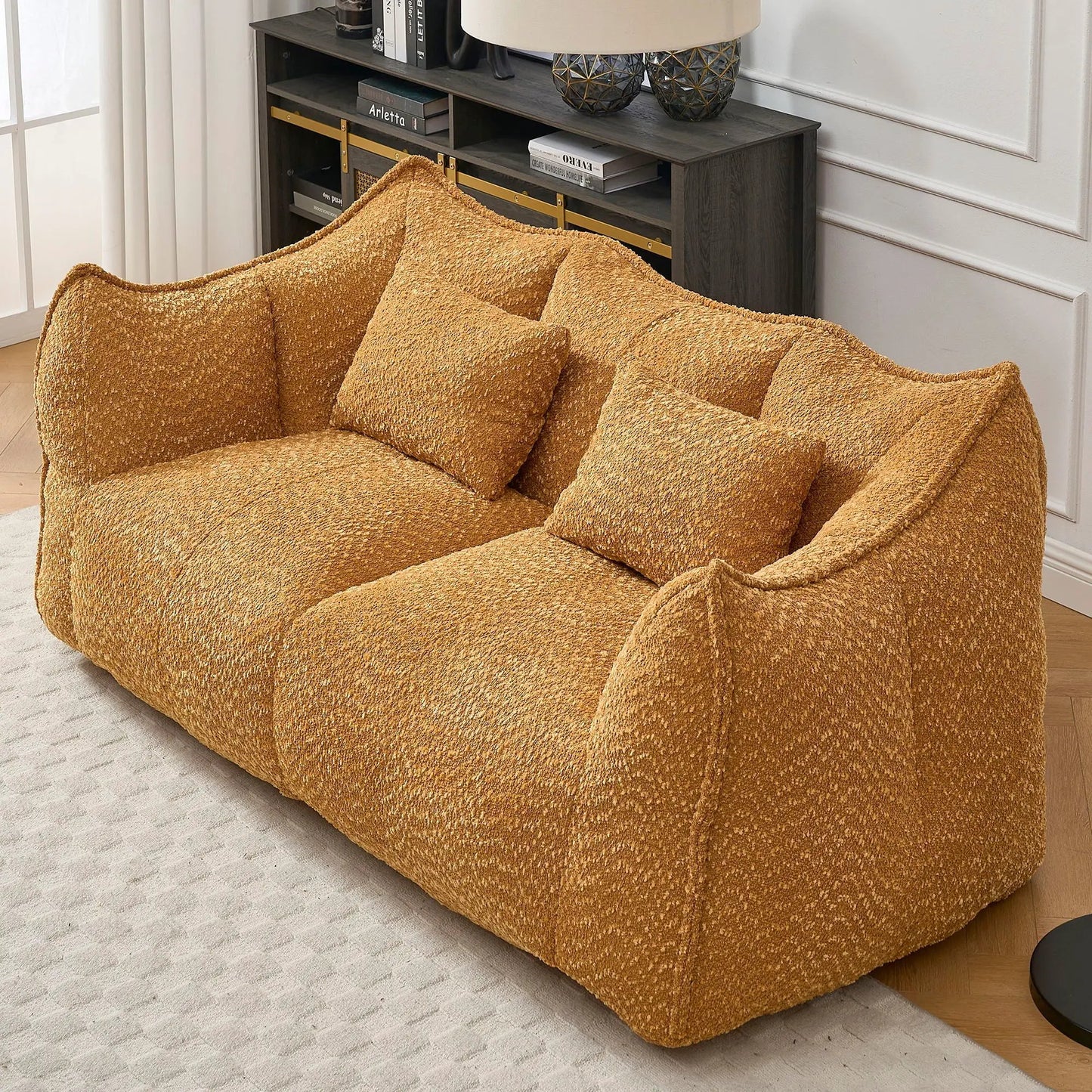 Comfortable Dual Beanbag Chair and Foam Core