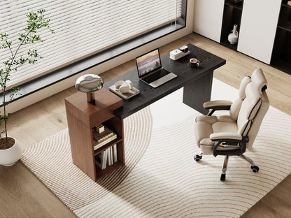 Modern and two tone black walnut side table
