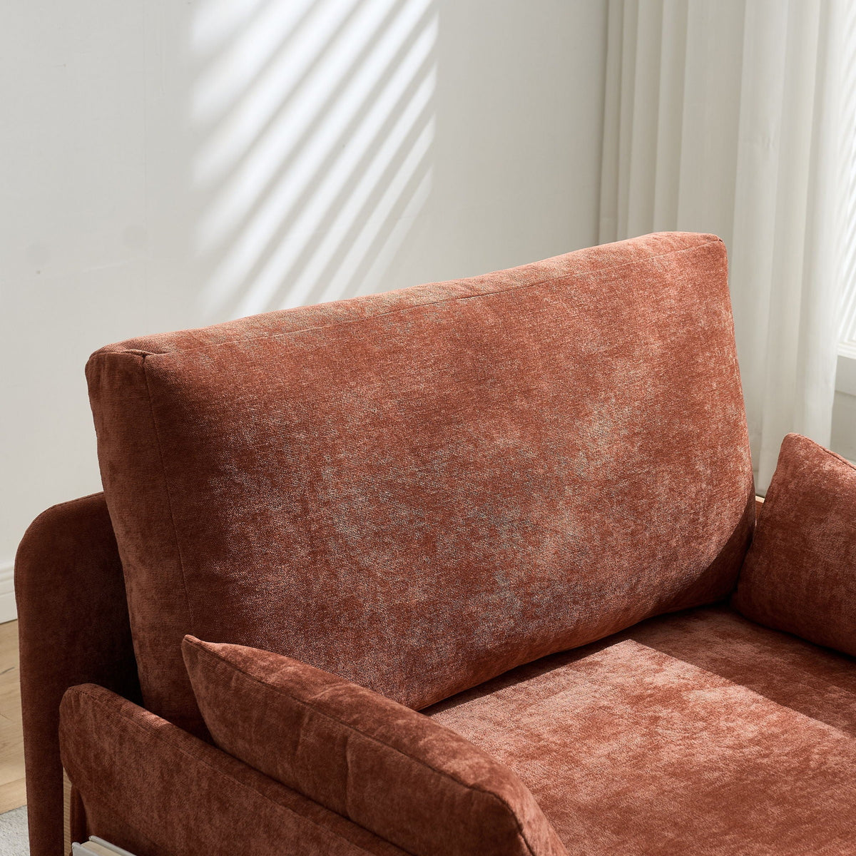Mid Century Modern 3 Pillow Foldable Sofa Bed