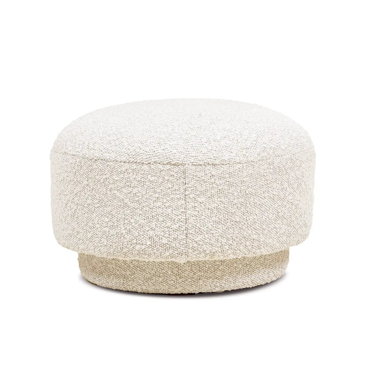 Fuji Mushroom Footstool Ottoman in cream boucle upholstery by Unique Piece Furniture on Tampa Home & Garden Store