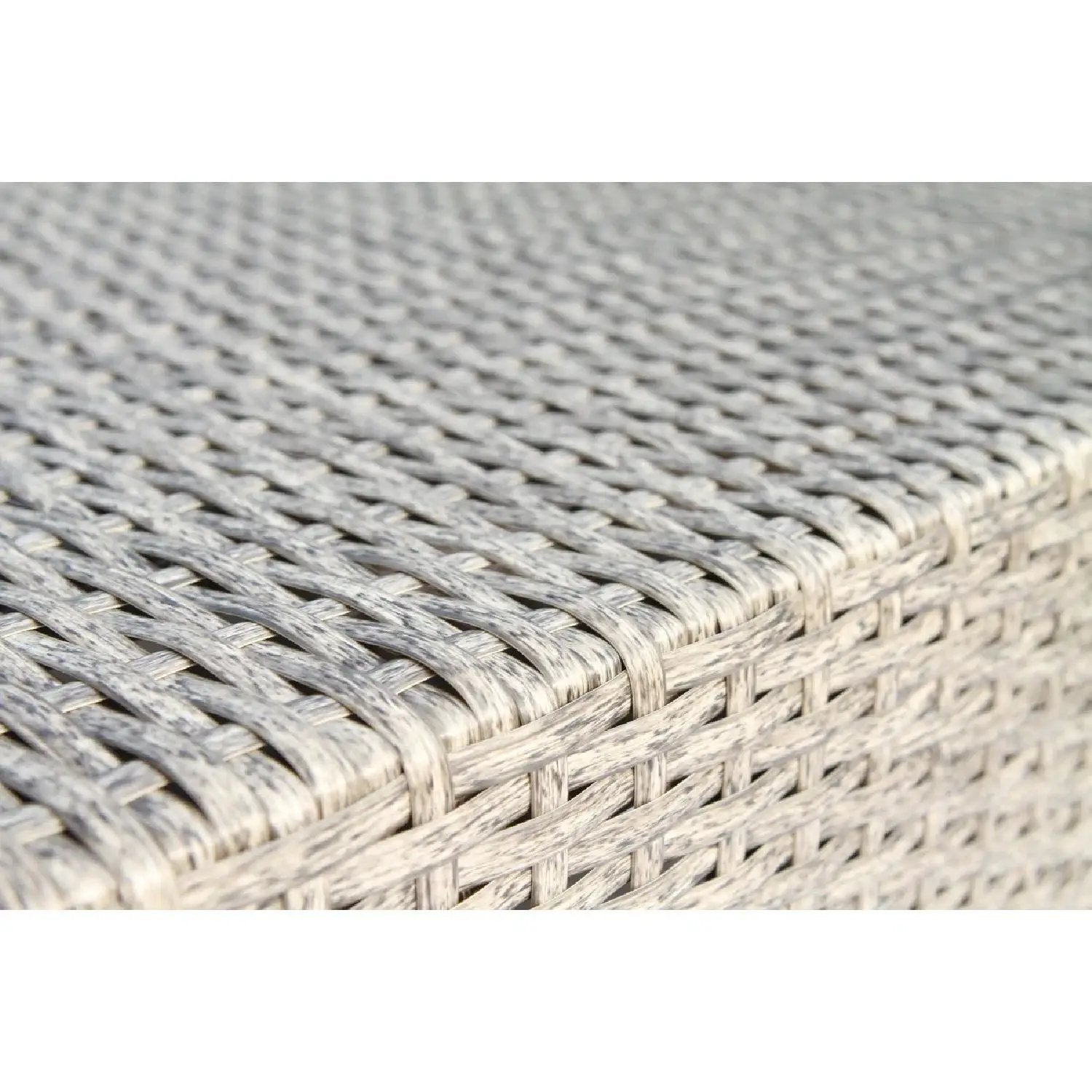 Armless patio chair woven gray rattan, synthetic wicker texture Unique Piece Furniture on Tampa Home & Garden Store