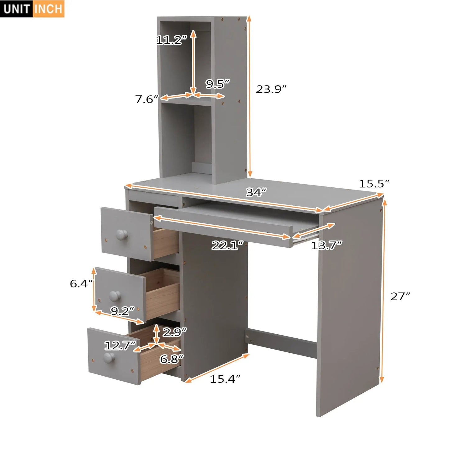 Loft Bed Standalone Bed with Storage Staircase