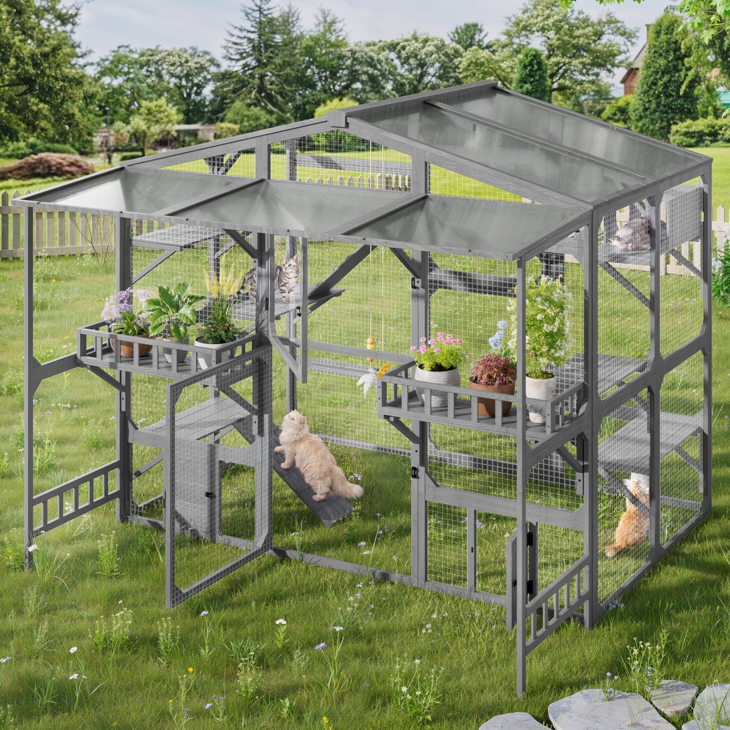 Premium Outdoor Catio and Shelter for the Cats