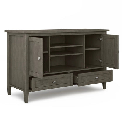 Warm Shaker TV Media Stand Handcrafted Wood