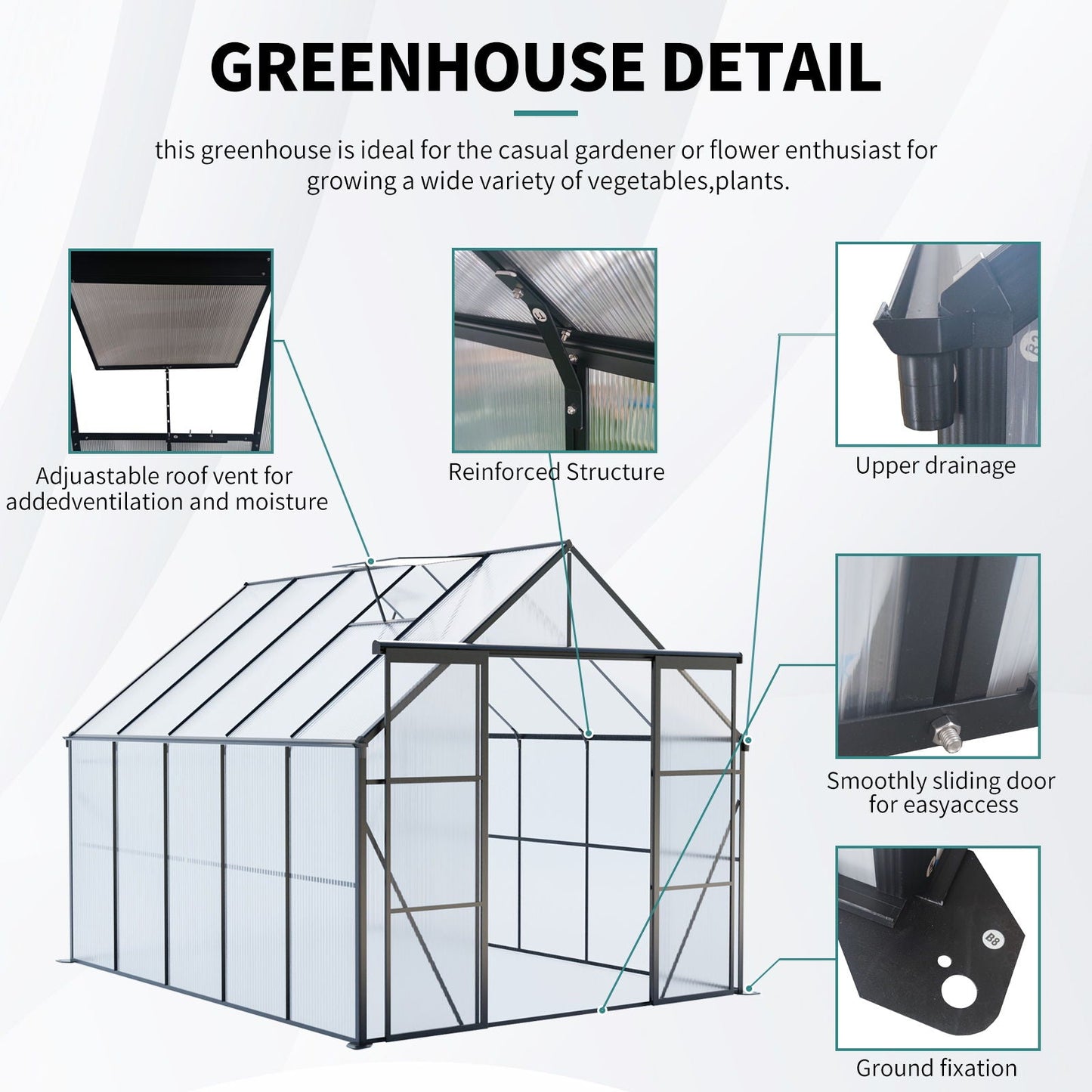 Heavy Duty Double Door Polycarb House and Pegs