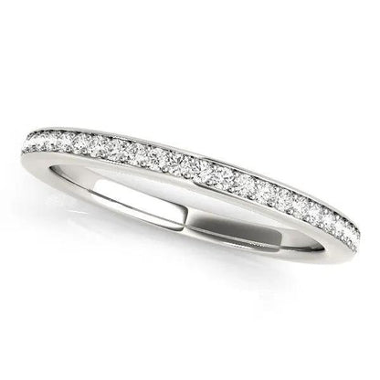14k white gold diamond wedding ring with pave-set band, 1/4 cttw by Bids.com on Tampa Home & Garden Store