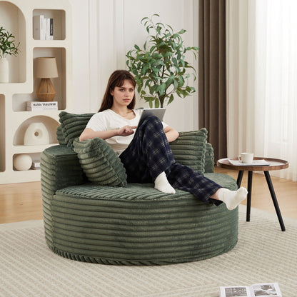 Modern single sofa with a backrest pillow