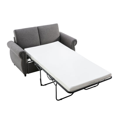 Pull Out Sofa Bed With Twin Memory Foam Mattress