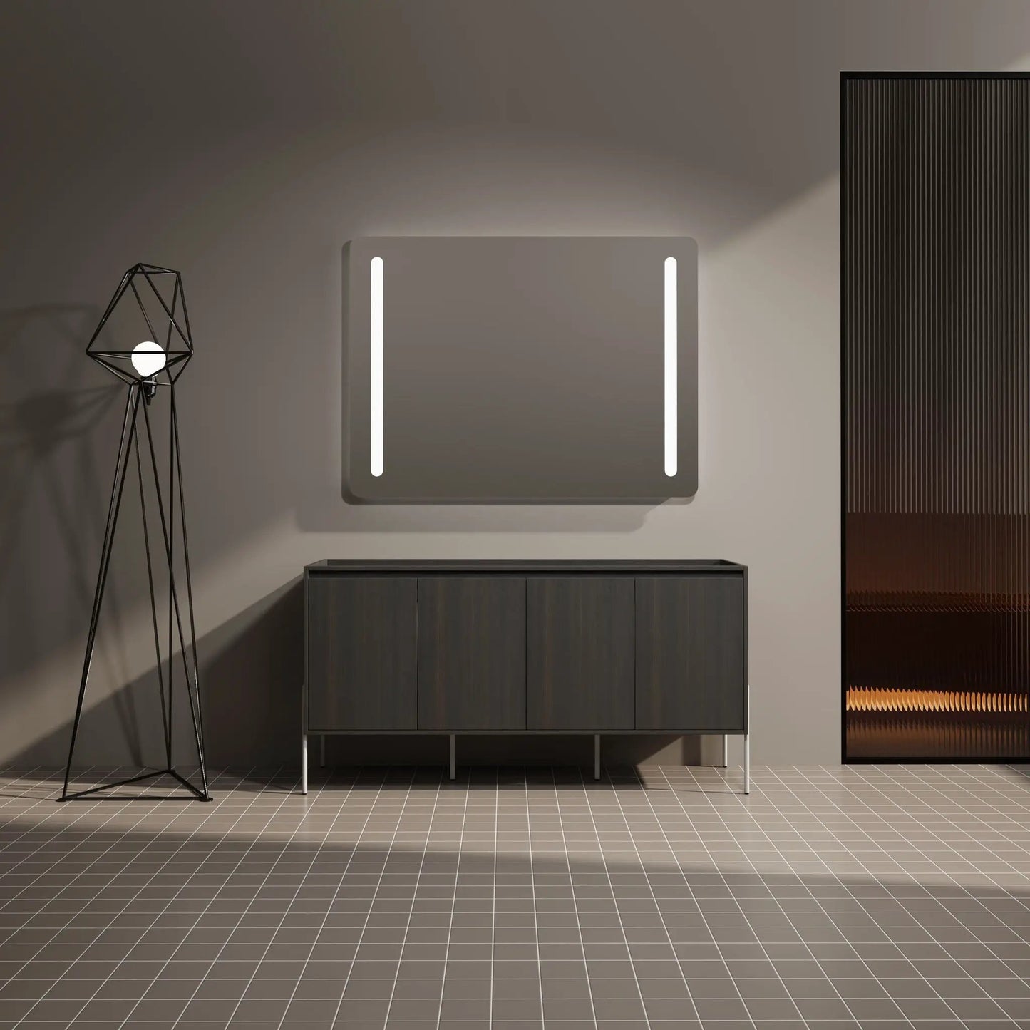 Freestanding vanity with soft-close cabinet doors, dark wood, Unique Piece Furniture on Tampa Home & Garden Store
