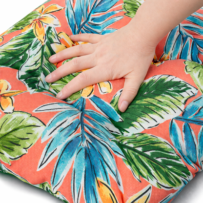 Outdoor Tufted Chair Cushions Set of 2 19 Inch