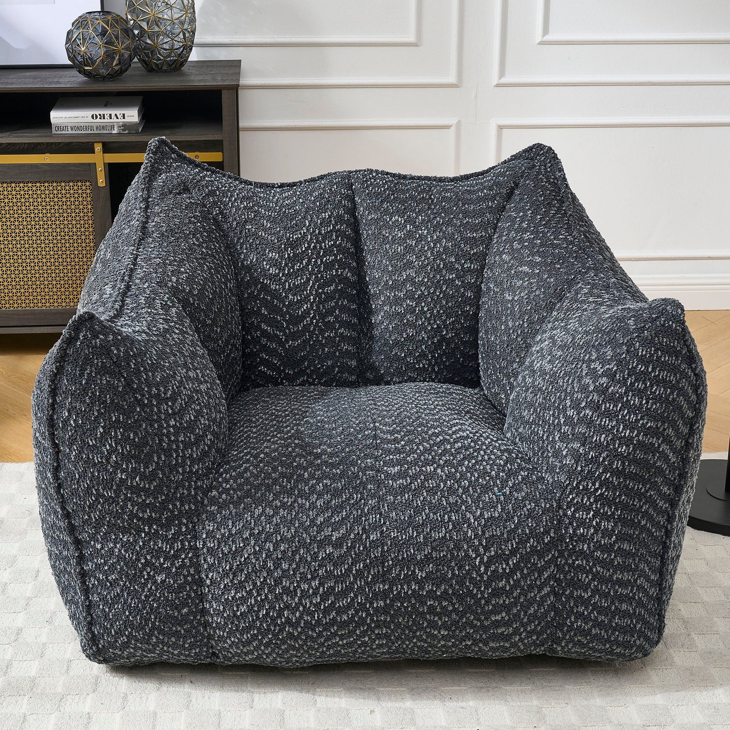 Comfortable chenille armchairs in charcoal gray with highly resilient foam HouseOfZazla on Tampa Home & Garden Store