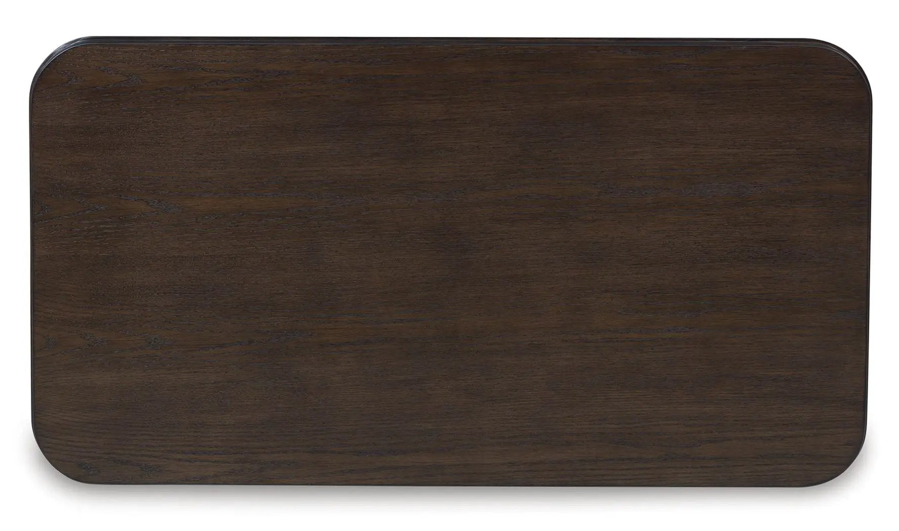 Carlibrie rectangular end table in dark walnut with rounded corners, Unique Piece Furniture on Tampa Home & Garden Store